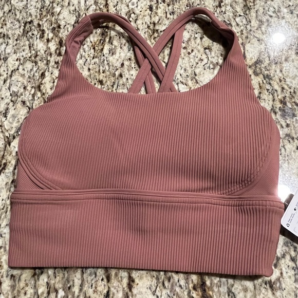 lululemon athletica Other - NWT Lululemon Energy Bra Longline Ribbed *Medium Support, B–D Cups - Spiced Chai